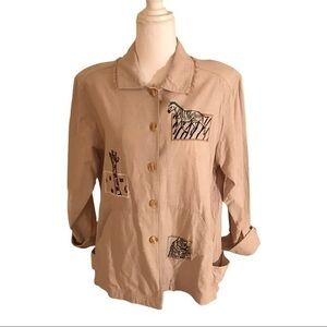 Abby & Friends Cotton safari zoo animal shirt